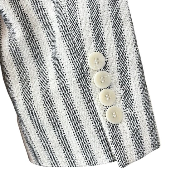 New IRO Ollan Tweed Knit Striped Buttoned Blazer Jacket Ecru Cream Size 36 US 4 - Picture 8 of 11